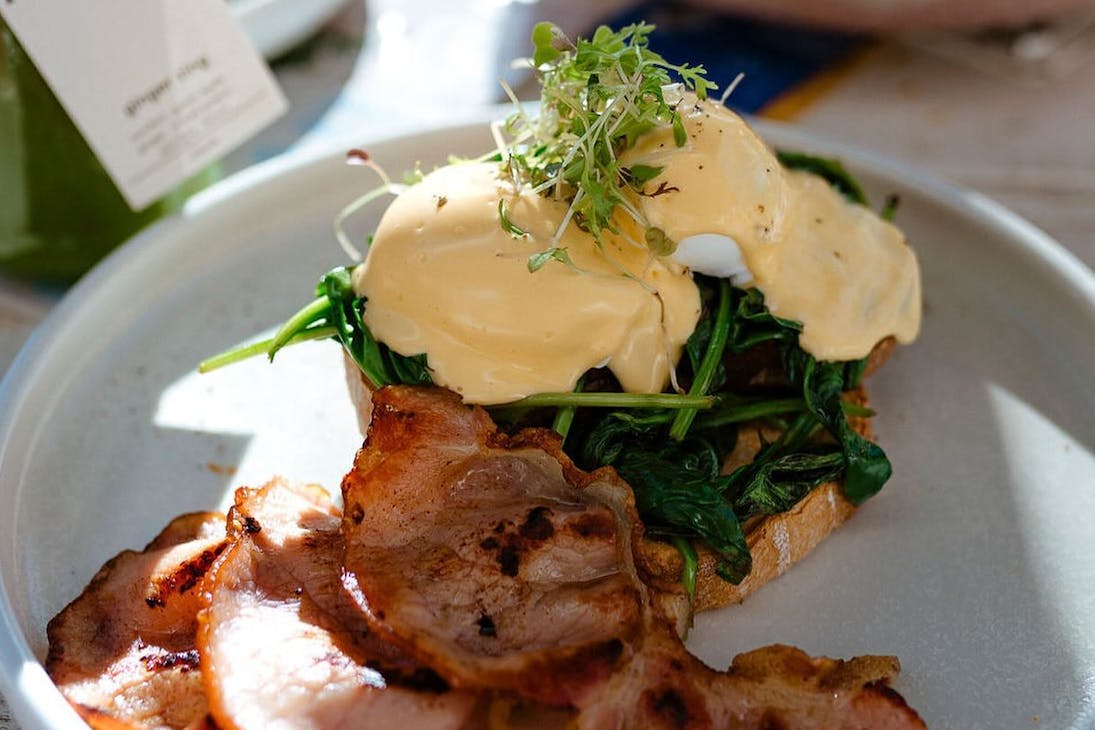 Eggs Benedict from Mataya Eatery in Mandurah
